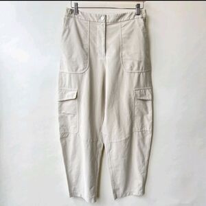 Women 28 Lululemon Light Utilitech Cargo Pocket High-Rise Barrel Leg Cream Pant
